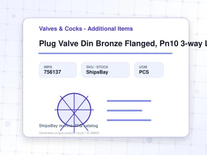 Plug Valve Din Bronze Flanged, Pn10 3-way L-plug #15 Dn 65 - Valves & Cocks - Additional Items - IMPA 756137 - UOM PCS