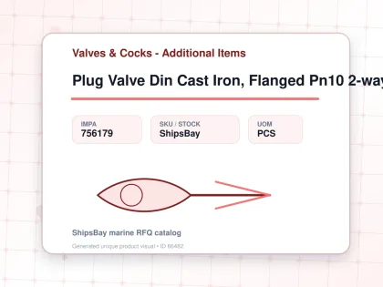 Plug Valve Din Cast Iron, Flanged Pn10 2-way 52bkp Dn100 - Valves & Cocks - Additional Items - IMPA 756179 - UOM PCS