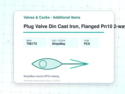 Plug Valve Din Cast Iron, Flanged Pn10 2-way #52bkp Dn25 - Valves & Cocks - Additional Items - IMPA 756173 - UOM PCS