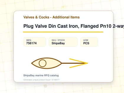 Plug Valve Din Cast Iron, Flanged Pn10 2-way #52bkp Dn32 - Valves & Cocks - Additional Items - IMPA 756174 - UOM PCS