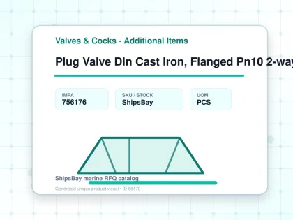 Plug Valve Din Cast Iron, Flanged Pn10 2-way #52bkp Dn50 - Valves & Cocks - Additional Items - IMPA 756176 - UOM PCS