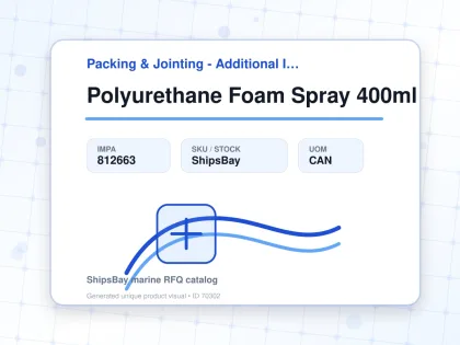 Polyurethane Foam Spray 400ml - Packing & Jointing - Additional Items - IMPA 812663 - UOM CAN