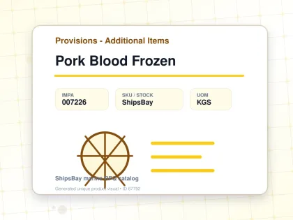 Pork Blood Frozen - Provisions - Additional Items - IMPA 007226 - UOM KGS