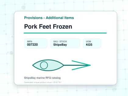 Pork Feet Frozen - Provisions - Additional Items - IMPA 007220 - UOM KGS
