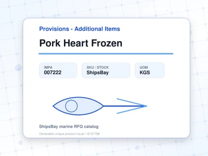 Pork Heart Frozen - Provisions - Additional Items - IMPA 007222 - UOM KGS