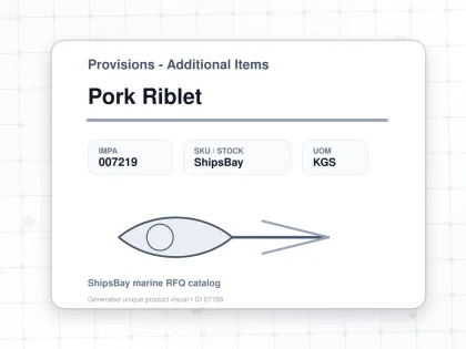 Pork Riblet - Provisions - Additional Items - IMPA 007219 - UOM KGS