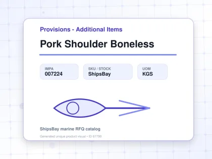 Pork Shoulder Boneless - Provisions - Additional Items - IMPA 007224 - UOM KGS