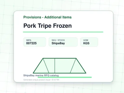 Pork Tripe Frozen - Provisions - Additional Items - IMPA 007225 - UOM KGS