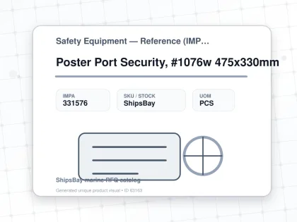 Poster Port Security, #1076w 475x330mm - Safety Equipment — Reference (IMPA) - IMPA 331576 - UOM PCS