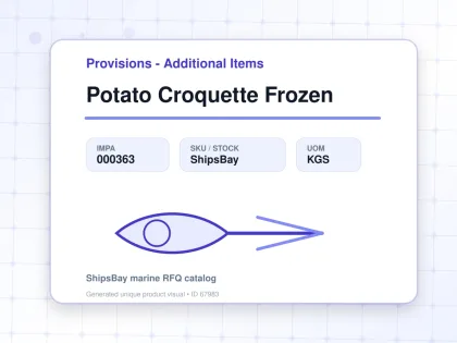 Potato Croquette Frozen - Provisions - Additional Items - IMPA 000363 - UOM KGS