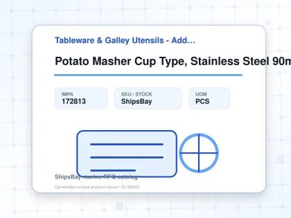 Potato Masher Cup Type, Stainless Steel 90mm Width - Tableware & Galley Utensils - Additional Items - IMPA 172813 - UOM PCS