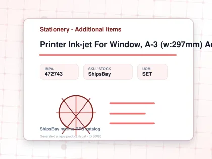 Printer Ink-jet For Window, A-3 (w:297mm) Ac100v - Stationery - Additional Items - IMPA 472743 - UOM SET