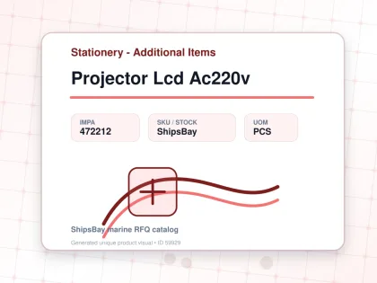 Projector Lcd Ac220v - Stationery - Additional Items - IMPA 472212 - UOM PCS