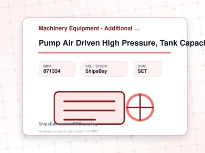 Pump Air Driven High Pressure, Tank Capacity 8.0ltr 3500bar - Machinery Equipment - Additional Items - IMPA 871334 - UOM SET