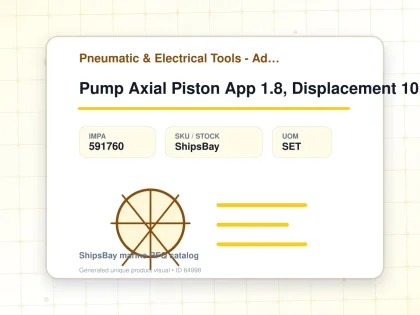 Pump Axial Piston App 1.8, Displacement 10.04cm3/rev - Pneumatic & Electrical Tools - Additional Items - IMPA 591760 - UOM SET