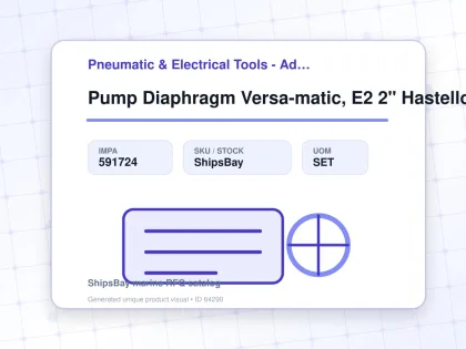 Pump Diaphragm Versa-matic, E2 2" Hastelloy C Body 155gpm - Pneumatic & Electrical Tools - Additional Items - IMPA 591724 - UOM SET