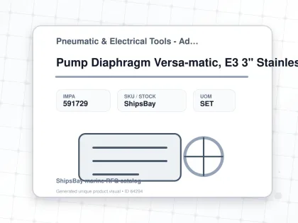 Pump Diaphragm Versa-matic, E3 3" Stainless 0-230gpm - Pneumatic & Electrical Tools - Additional Items - IMPA 591729 - UOM SET