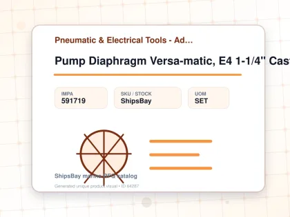 Pump Diaphragm Versa-matic, E4 1-1/4" Cast Iron 0-70gpm - Pneumatic & Electrical Tools - Additional Items - IMPA 591719 - UOM SET