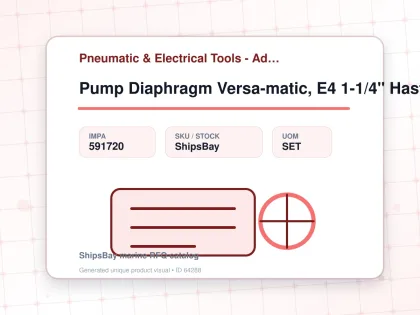 Pump Diaphragm Versa-matic, E4 1-1/4" Hastelloy C 0-70gpm - Pneumatic & Electrical Tools - Additional Items - IMPA 591720 - UOM SET