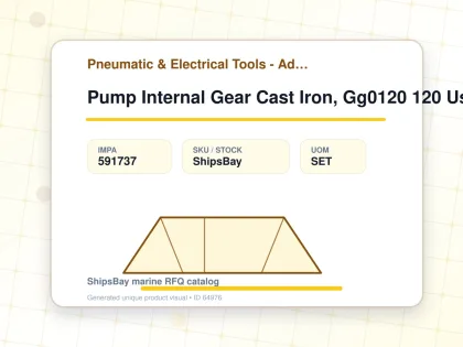 Pump Internal Gear Cast Iron, Gg0120 120 Usgpm - Pneumatic & Electrical Tools - Additional Items - IMPA 591737 - UOM SET
