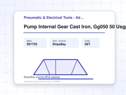 Pump Internal Gear Cast Iron, Gg050 50 Usgpm - Pneumatic & Electrical Tools - Additional Items - IMPA 591733 - UOM SET