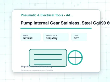 Pump Internal Gear Stainless, Steel Gg090 60 Usgpm - Pneumatic & Electrical Tools - Additional Items - IMPA 591750 - UOM SET