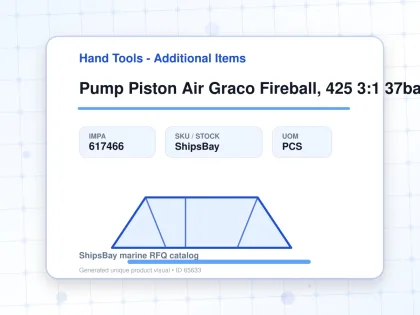 Pump Piston Air Graco Fireball, 425 3:1 37bar 50.6lpm - Hand Tools - Additional Items - IMPA 617466 - UOM PCS