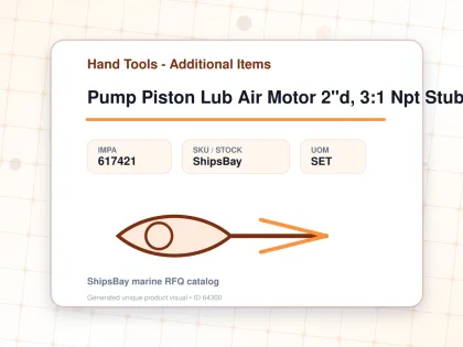 Pump Piston Lub Air Motor 2"d, 3:1 Npt Stub Lm2203a-11-b - Hand Tools - Additional Items - IMPA 617421 - UOM SET