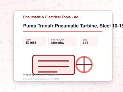 Pump Transfr Pneumatic Turbine, Steel 10-15mtr Ico #500-0 - Pneumatic & Electrical Tools - Additional Items - IMPA 591666 - UOM SET