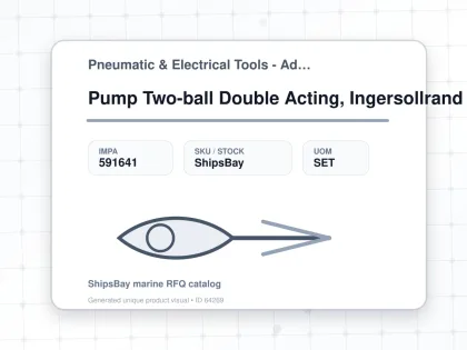 Pump Two-ball Double Acting, Ingersollrand Af0810xxxxxxx - Pneumatic & Electrical Tools - Additional Items - IMPA 591641 - UOM SET