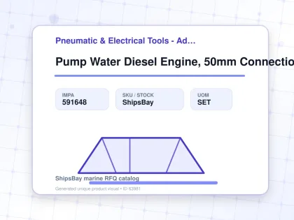 Pump Water Diesel Engine, 50mm Connection 560l/min 3.1kw - Pneumatic & Electrical Tools - Additional Items - IMPA 591648 - UOM SET
