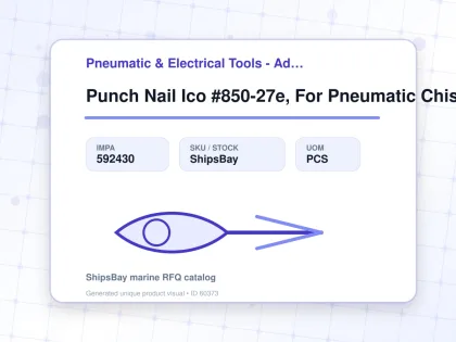 Punch Nail Ico #850-27e, For Pneumatic Chisel & Chipper - Pneumatic & Electrical Tools - Additional Items - IMPA 592430 - UOM PCS