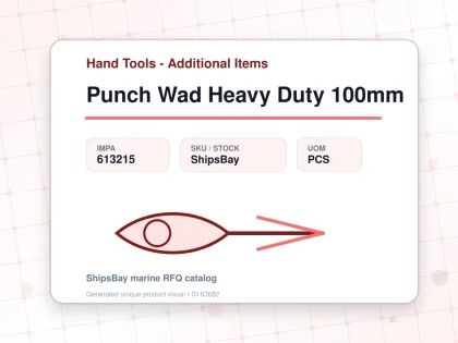Punch Wad Heavy Duty 100mm - Hand Tools - Additional Items - IMPA 613215 - UOM PCS