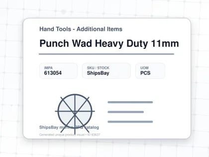 Punch Wad Heavy Duty 11mm - Hand Tools - Additional Items - IMPA 613054 - UOM PCS