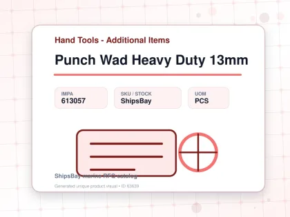 Punch Wad Heavy Duty 13mm - Hand Tools - Additional Items - IMPA 613057 - UOM PCS