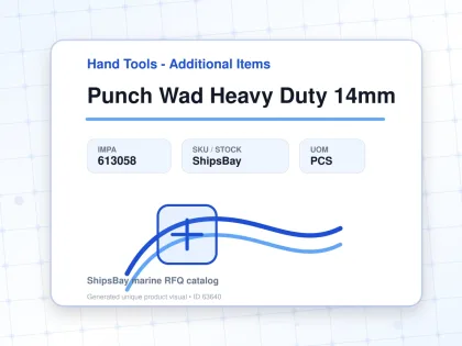 Punch Wad Heavy Duty 14mm - Hand Tools - Additional Items - IMPA 613058 - UOM PCS