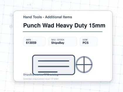 Punch Wad Heavy Duty 15mm - Hand Tools - Additional Items - IMPA 613059 - UOM PCS