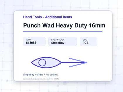 Punch Wad Heavy Duty 16mm - Hand Tools - Additional Items - IMPA 613063 - UOM PCS