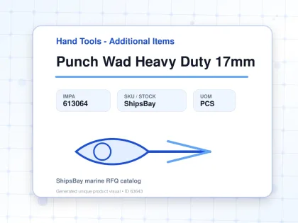 Punch Wad Heavy Duty 17mm - Hand Tools - Additional Items - IMPA 613064 - UOM PCS