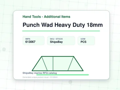 Punch Wad Heavy Duty 18mm - Hand Tools - Additional Items - IMPA 613067 - UOM PCS