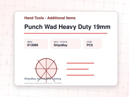 Punch Wad Heavy Duty 19mm - Hand Tools - Additional Items - IMPA 613068 - UOM PCS