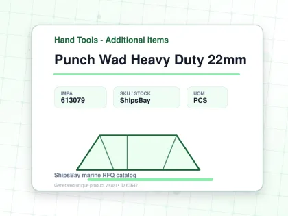 Punch Wad Heavy Duty 22mm - Hand Tools - Additional Items - IMPA 613079 - UOM PCS
