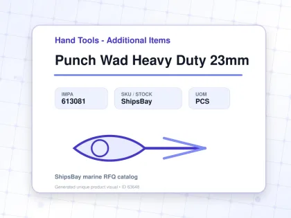Punch Wad Heavy Duty 23mm - Hand Tools - Additional Items - IMPA 613081 - UOM PCS
