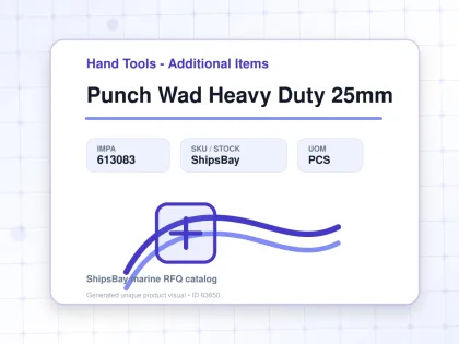 Punch Wad Heavy Duty 25mm - Hand Tools - Additional Items - IMPA 613083 - UOM PCS