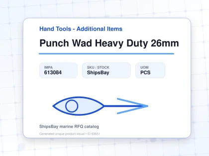 Punch Wad Heavy Duty 26mm - Hand Tools - Additional Items - IMPA 613084 - UOM PCS