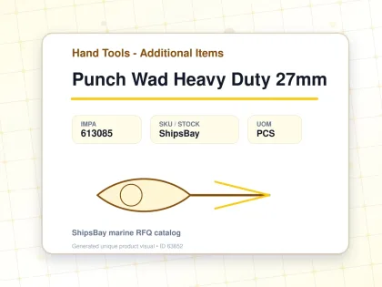 Punch Wad Heavy Duty 27mm - Hand Tools - Additional Items - IMPA 613085 - UOM PCS