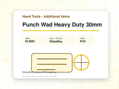 Punch Wad Heavy Duty 30mm - Hand Tools - Additional Items - IMPA 613091 - UOM PCS