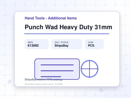 Punch Wad Heavy Duty 31mm - Hand Tools - Additional Items - IMPA 613092 - UOM PCS