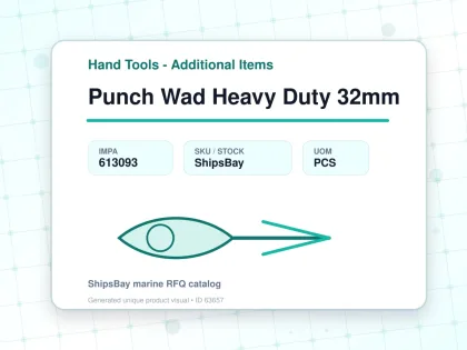 Punch Wad Heavy Duty 32mm - Hand Tools - Additional Items - IMPA 613093 - UOM PCS