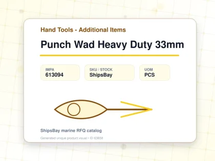 Punch Wad Heavy Duty 33mm - Hand Tools - Additional Items - IMPA 613094 - UOM PCS